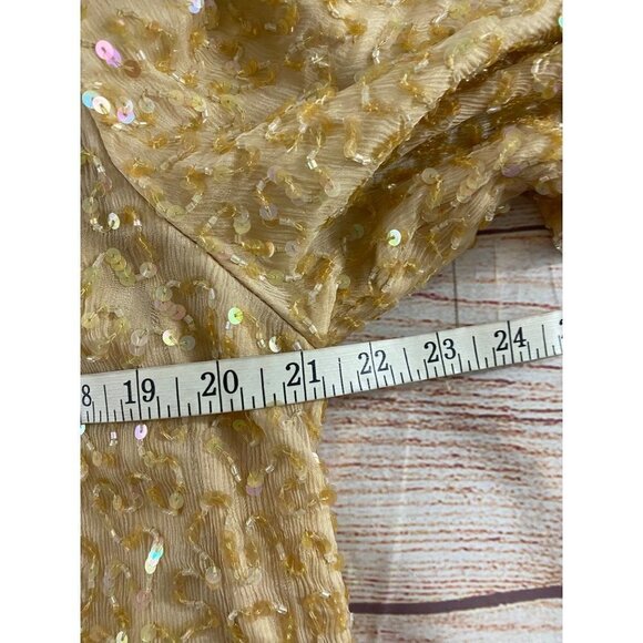 Vintage Gunnit Fashions New York Gold Beaded Top - Large - Picture 7 of 12